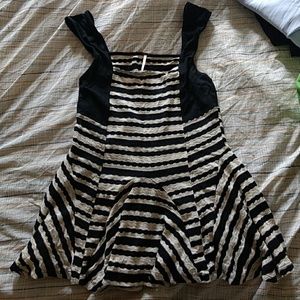 Free People stripped fit and flare tank top